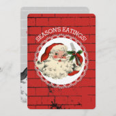 Santa vork restaurant chef catering kerstkaart (Voorkant / Achterkant)