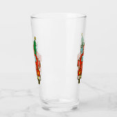 Santa vrachtwagen voorzijde uitzicht Vrolijk kerst Glas (Links)