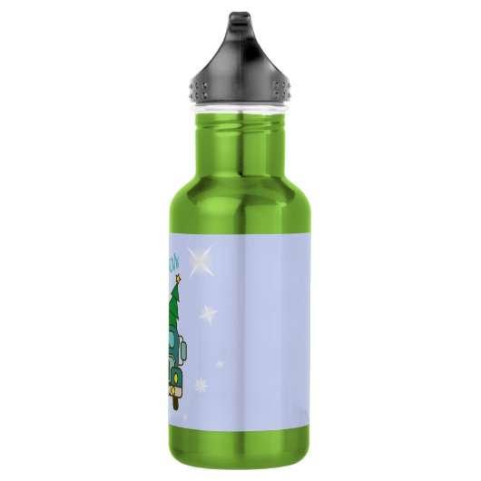 Santa vrachtwagen voorzijde uitzicht Vrolijk kerst Waterfles (Rechts)