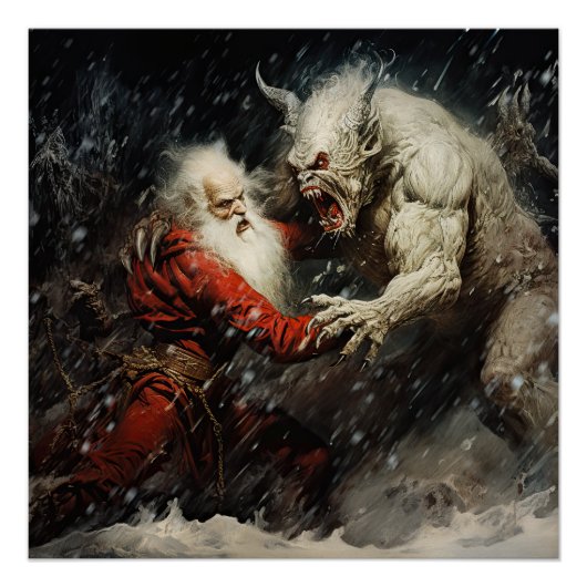 Santa VS Krampus Perfect Poster (Voorkant)