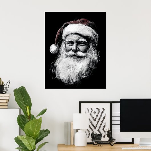 Santa Wall Art Poster (Thuiskantoor)