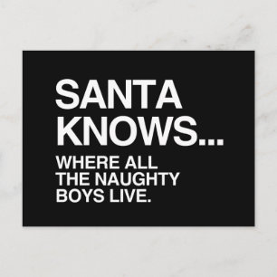 SANTA WEET WAAR ALLE NAUWKEURIGE BOYS LEVEN -.png Feestdagenkaart