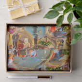 santa wereldbollen tissuepapier (Geschenk)