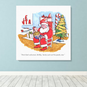 Santa Wet canvas print