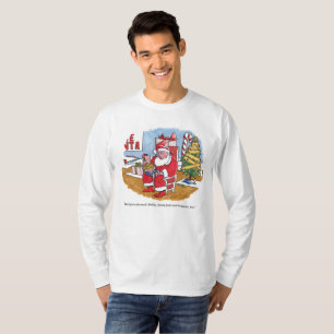 Santa Wet mannen wit T-shirt met lange mouwen