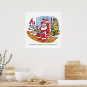 Santa Wet matte poster (Keuken)