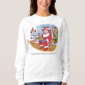 Santa Wet vrouwen witte sweatshirt (Voorkant)