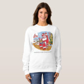 Santa Wet vrouwen witte sweatshirt (Voorkant volledig)