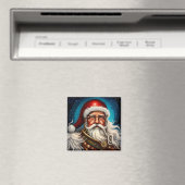Santa Whimsical Kerstmis Steampunk Magneet (Insitu (Vaatwasser))