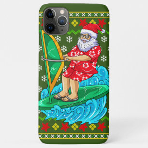 Santa Wind Surf Mele Kalikimaka iPhone 11 Pro Max Hoesje