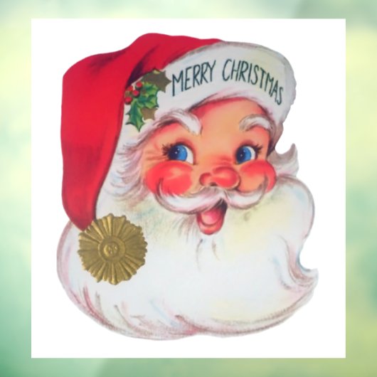  Santa Window Cling Raamsticker (Vel 3)