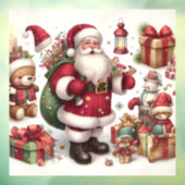 Santa Window Cling Raamsticker (Vel 3)