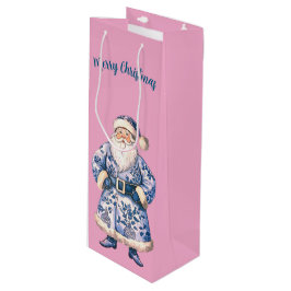 Santa Wine Gift Bag Wijn Cadeautas
