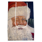 Santa Winking Medium Cadeauzakje (Achterkant)