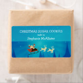 Santa Winter Scene Holiday Baking Labels (Insitu)