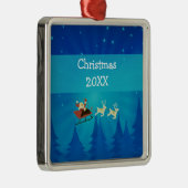 Santa Winter Scene Premium Ornament (Rechts)