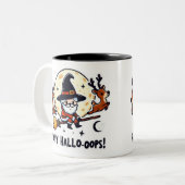 Santa Witch Broom Ride Mug – Halloween-Christmas (Devant gauche)