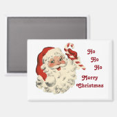Santa With Candy Cane Magnet (Recto/Verso)