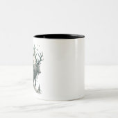 Santa with Irish Elk Tweekleurige Koffiemok (Center)