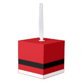 Santa Wooden Cube Christmas Ornament (Achter hoekig)