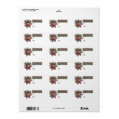 Santa Woody en zijn rendierkerstCartoon Etiket (Full Sheet)