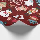 Santa Workshop-speelgoed Elves kerstpapier Cadeaupapier (Hoek)