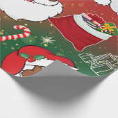 Santa Wrapping Paper Cadeaupapier (Hoek)