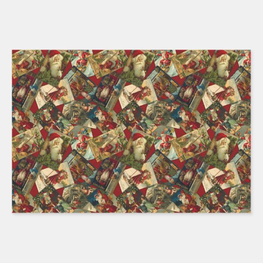  Santa Wrapping Sheets Inpakpapier Vel (Voorkant 3)