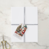 Santa & Xmas Tree gepersonaliseerde geschenk Labe Cadeaulabel (Met Touw)