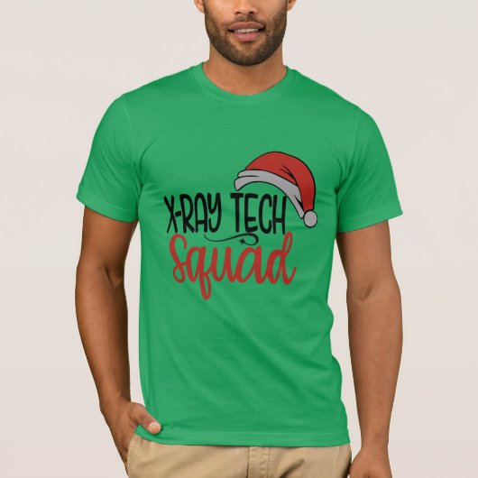 Santa Xray tech squad kerstmis is grappig T-shirt (Voorkant)