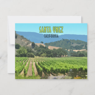 Santa Ynez California Vineyard platte Kaart