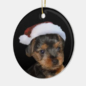Santa Yorkie Ornament (Links)