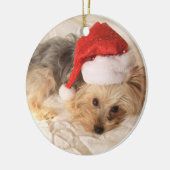 Santa Yorkie Ornament (Links)