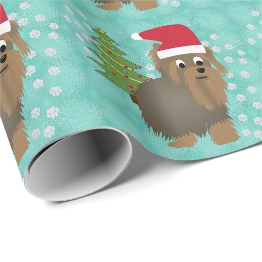 Santa Yorky Cadeaupapier (Rol Hoek)