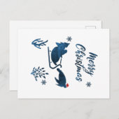 Santa Zee Turtle Briefkaart (Voorkant / Achterkant)