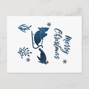 Santa Zee Turtle Briefkaart