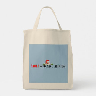Santa zei redden dieren rendier kerstvakantie tote bag