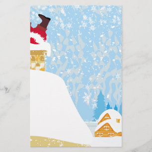 santa zit vast in chimney briefpapier