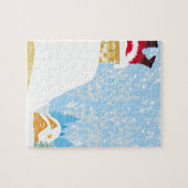 santa zit vast in chimney legpuzzel (Horizontaal)