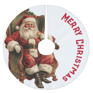  Santa Zittend in een Comfortabele Stoel Kerstmis Kerstboom Rok