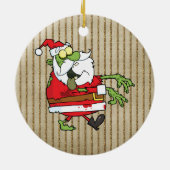Santa Zombie Keramisch Ornament (Achterkant)