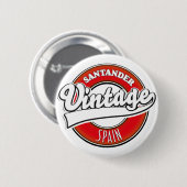 Santander Spanje vintage stijl logo Ronde Button 5,7 Cm (Voorkant /achterkant)