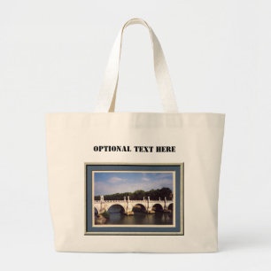 Sant'Angelo Bridge Rome omgeven Grote Tote Bag