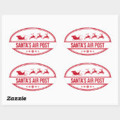 Santa's Air Post Logo Ovale Sticker (Vel)