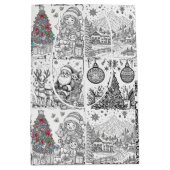 Santa's Artistic Playtime Gift Bag Medium Cadeauzakje (Voorkant)