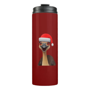 Santa's Aussie Helper - Kute Kerstmis Emu Thermosbeker