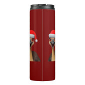 Santa's Aussie Helper - Kute Kerstmis Emu Thermosbeker (Achterkant)