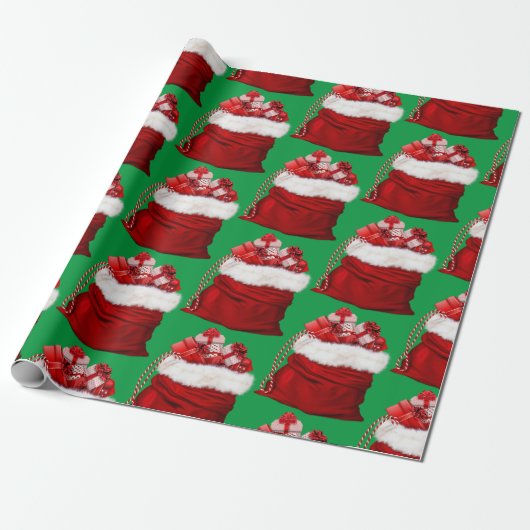 Santa's Bag Cadeaupapier (Uitgerold)