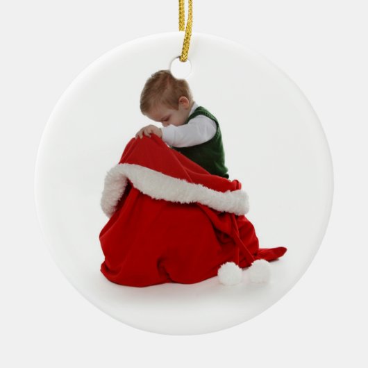 Santa's Bag Keramisch Ornament (Voorkant)