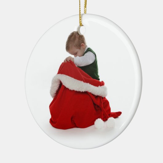 Santa's Bag Keramisch Ornament (Links)